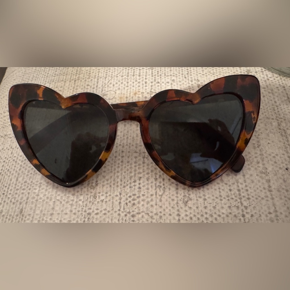 Saint Laurent Heart-Shaped Acetate Sunglasses